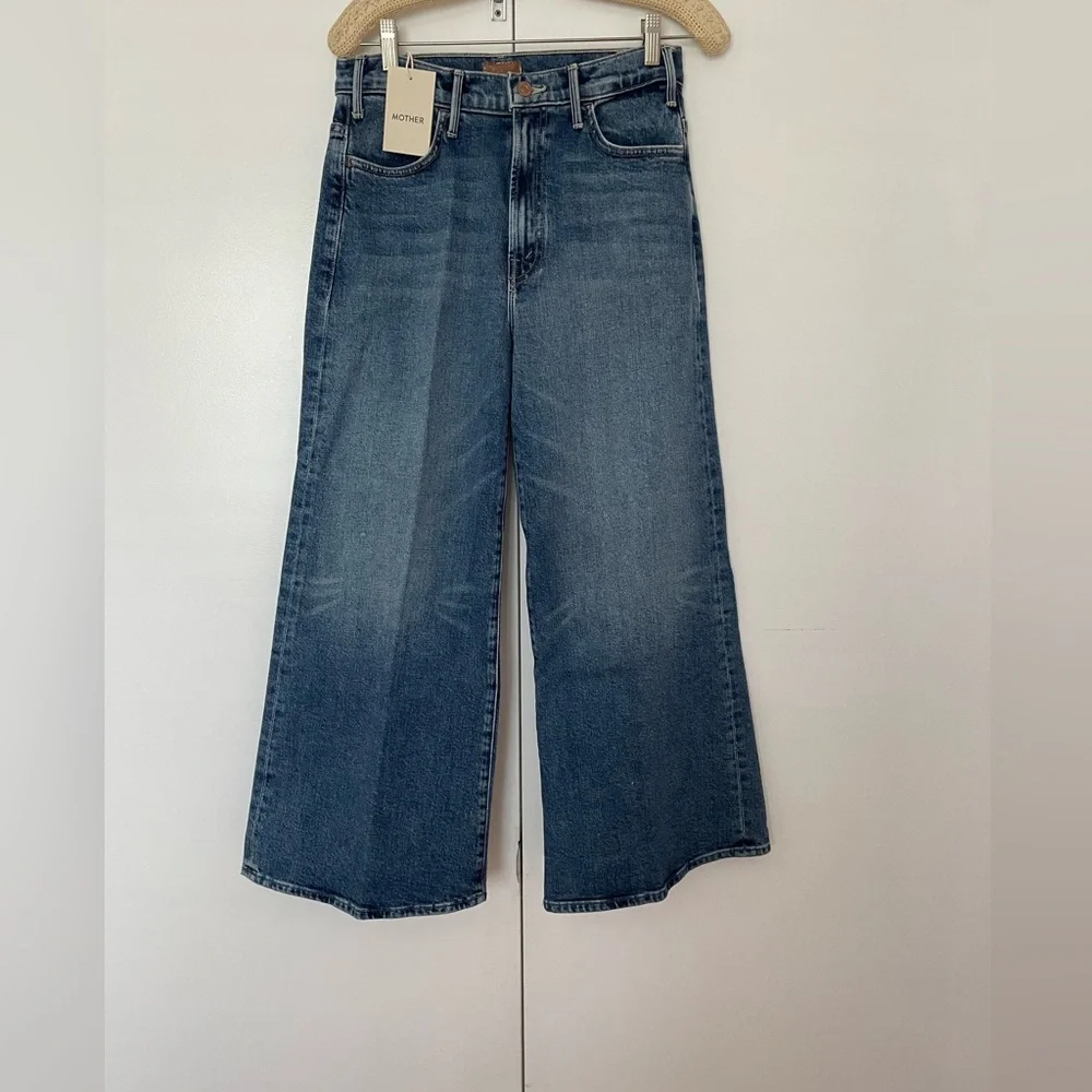 MOTHER Blue Wide Leg Flare Jeans - Picture 4 of 15